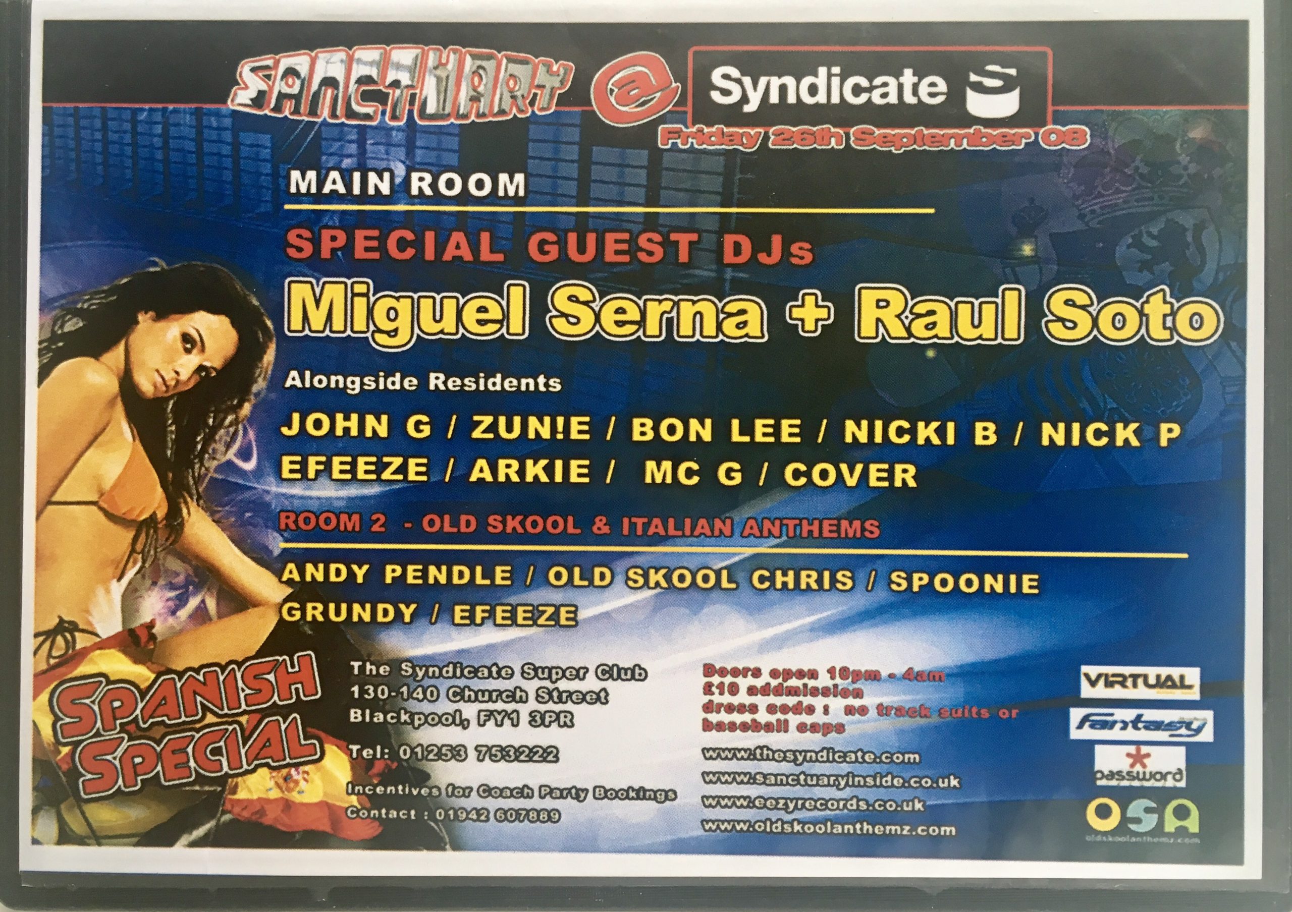 Sanctuary 'Spanish Special' @ Syndicate, Blackpool - 26th September 2008 rear