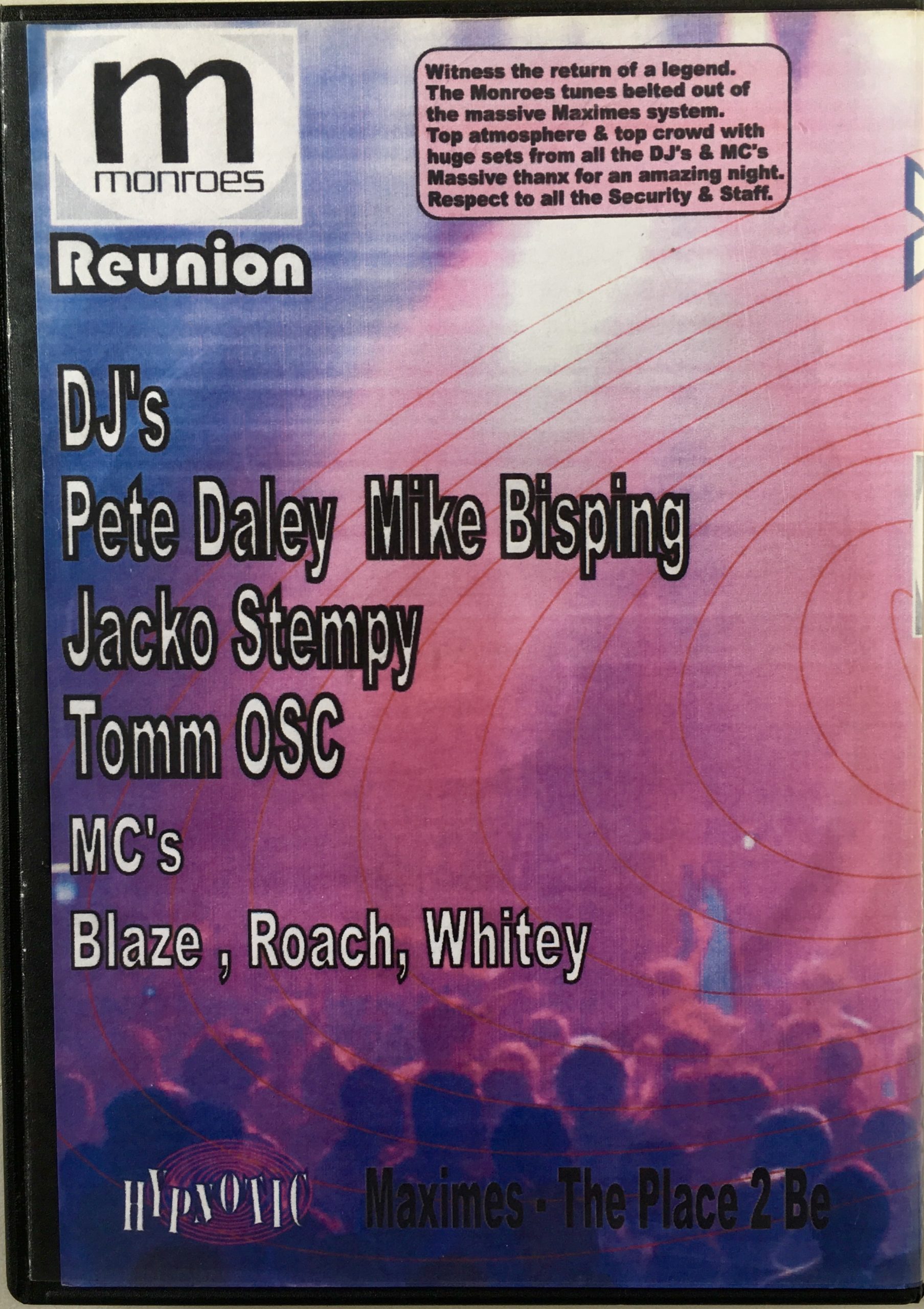 Maximes Monroes Reunion - October 20th 2007 rear