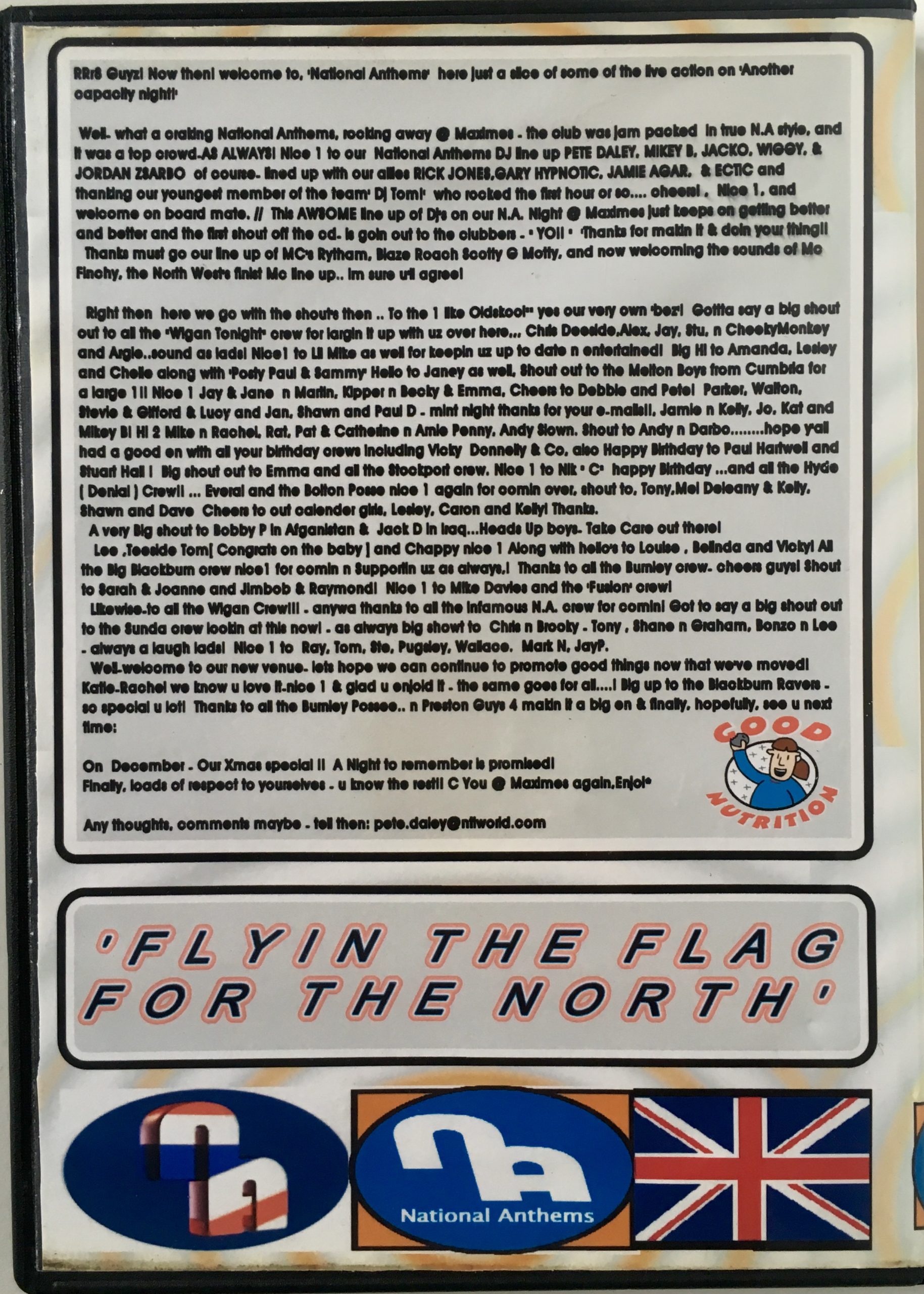 Maximes National Anthems 2 x CD - November 2005 rear