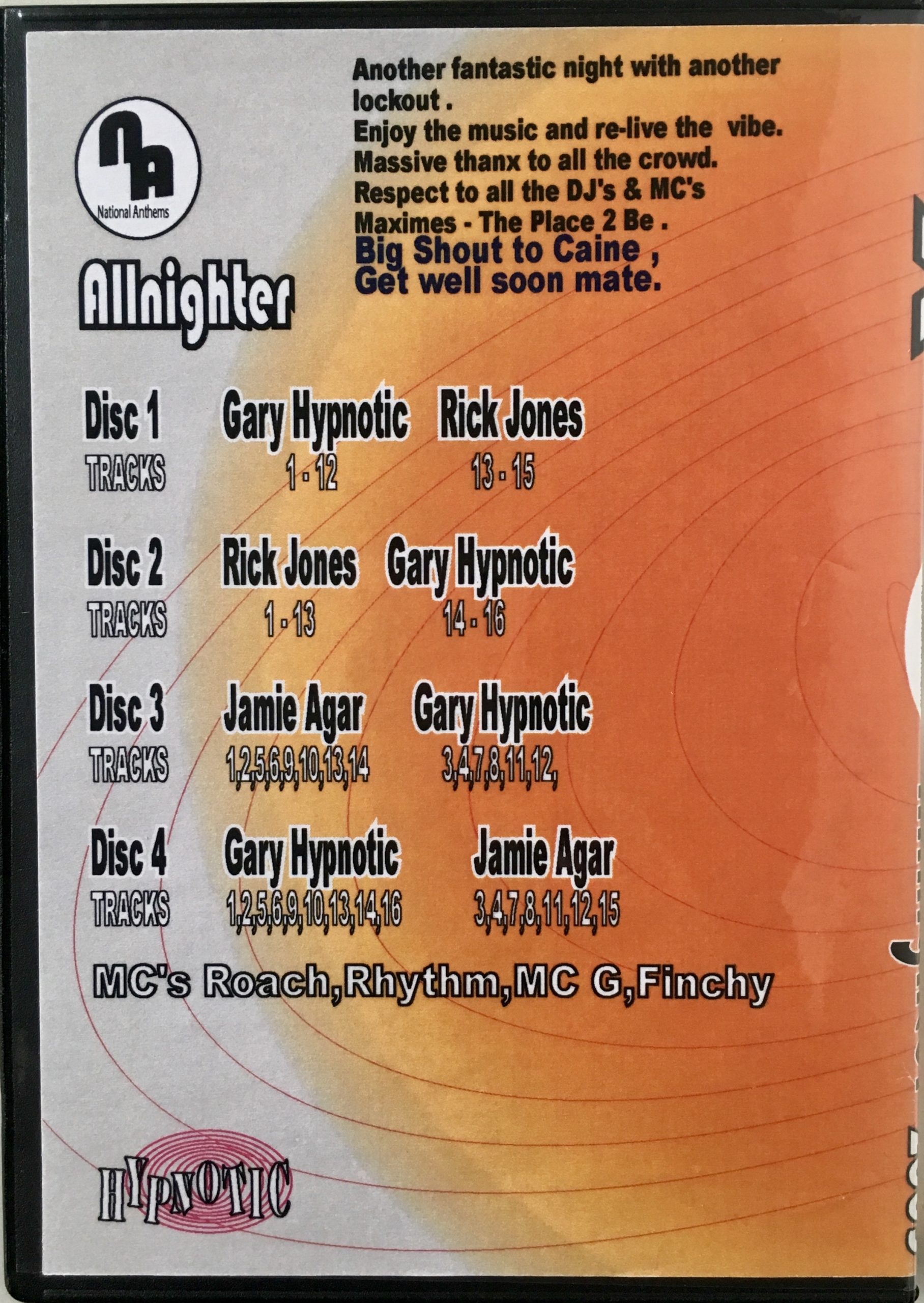 Maximes National Anthems - November 12th 2005 rear