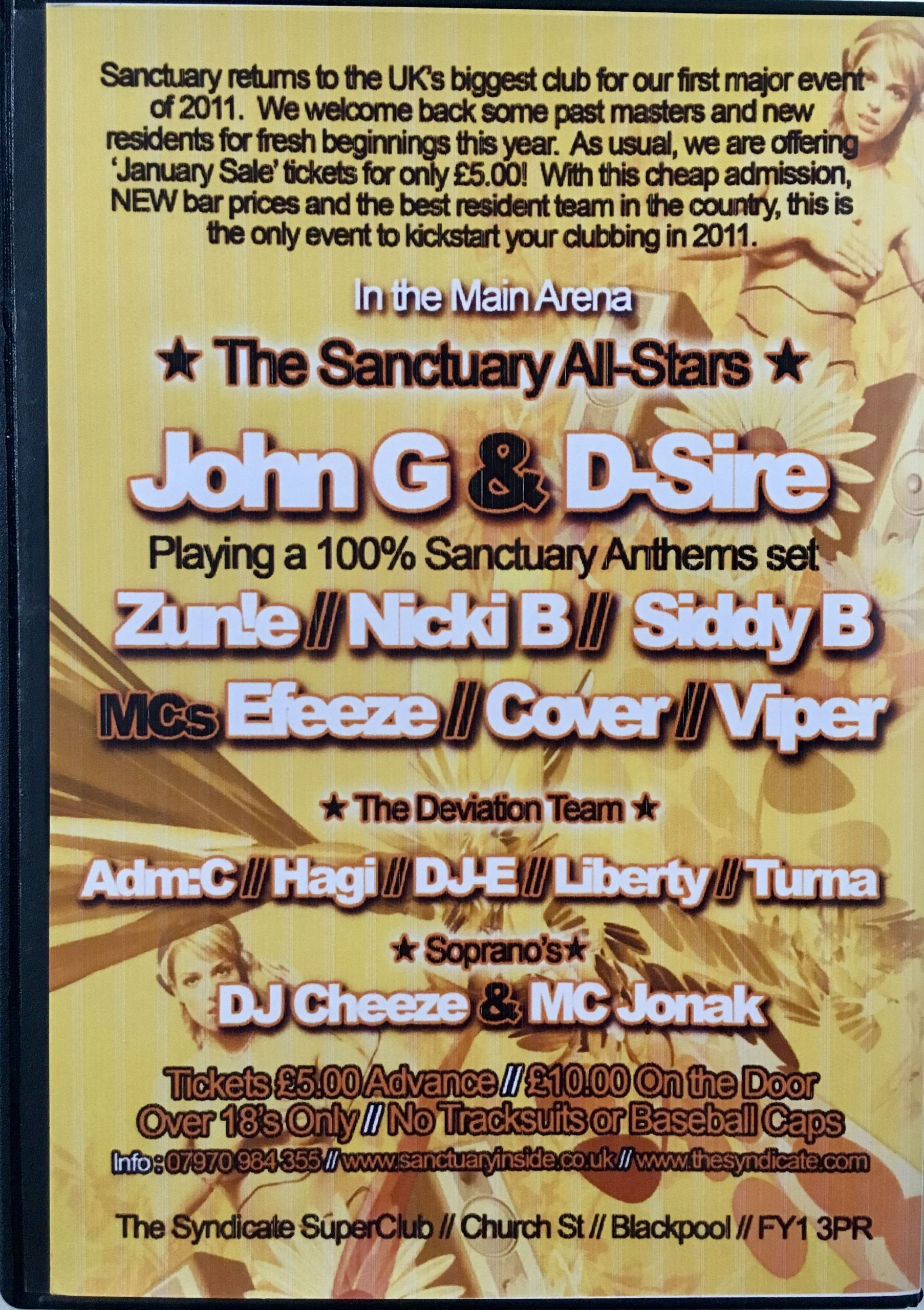 Sanctuary @ Syndicate, Blackpool - 28th January 2011 rear