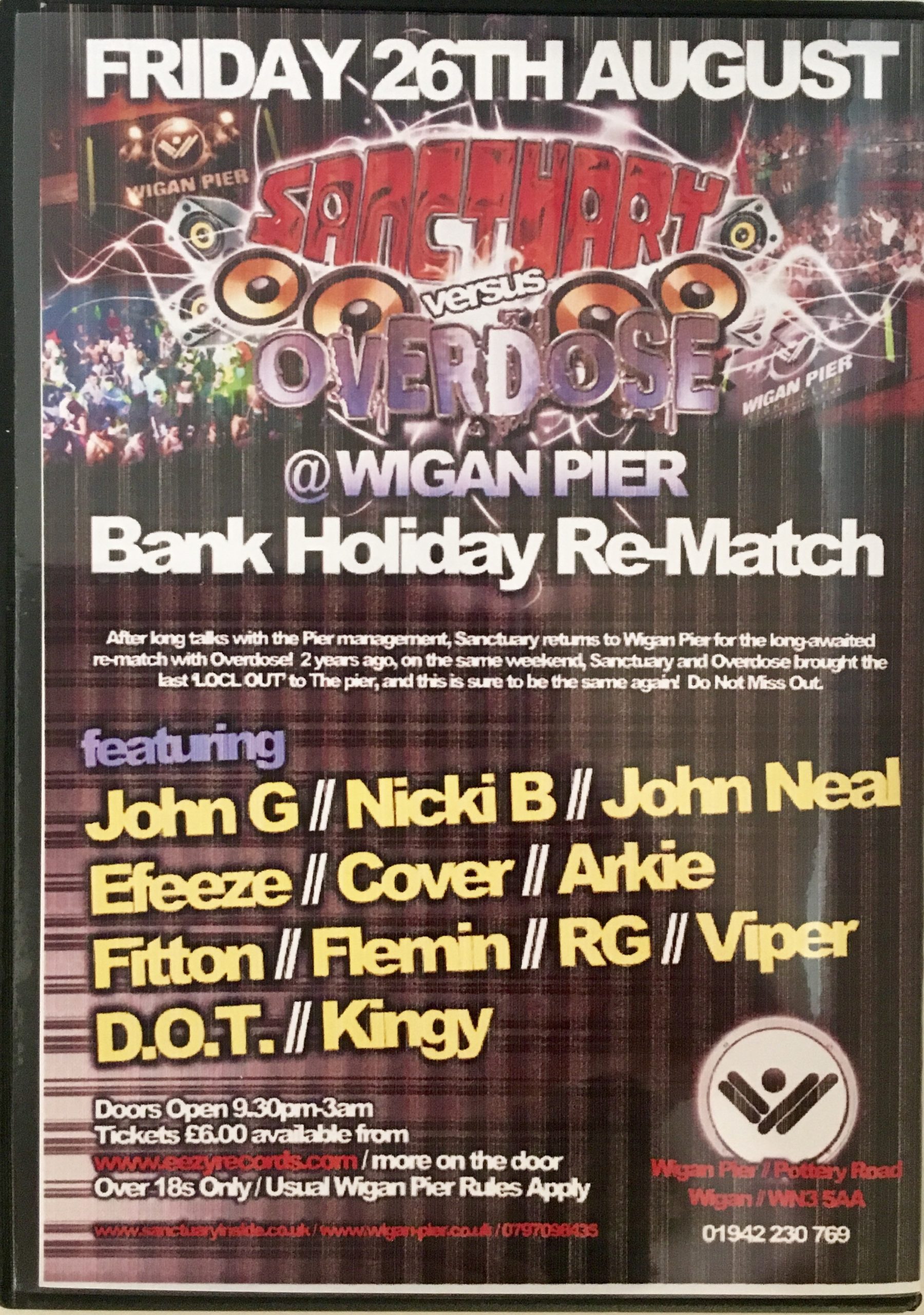 Sanctuary vs Overdose @ Wigan Pier - 26th August 2011 rear